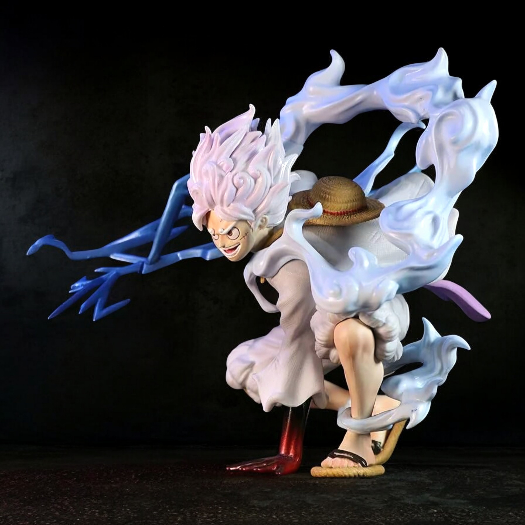 Monkey D. Luffy Gear 5 Action Figure | One Piece Anime Collectible Statue with Dynamic Energy Effects