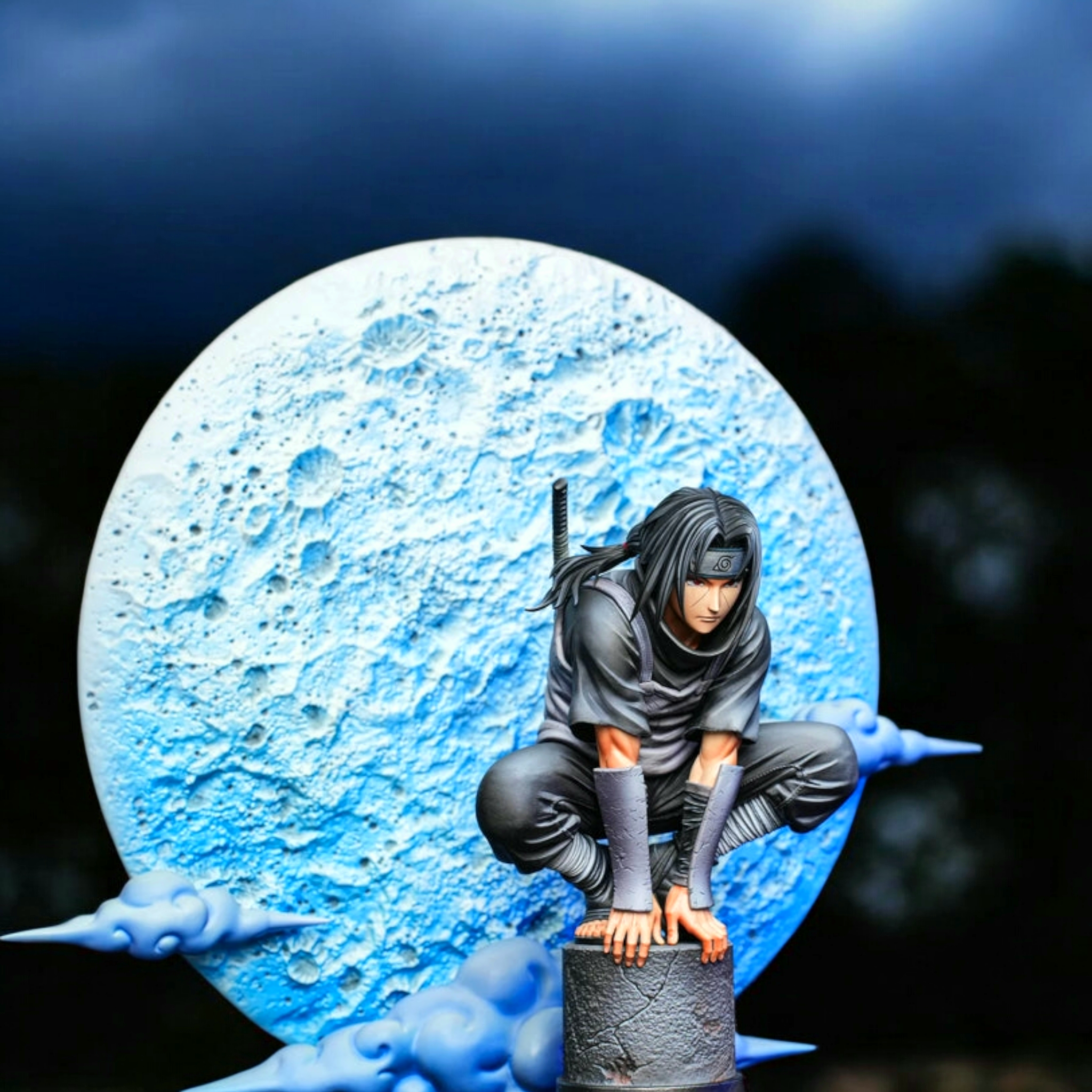 Uchiha Itachi ANBU Moon Perch EX Version Resin Statue | Naruto Nova Series Pickstar Studio Licensed (LED, 1/6 Scale)