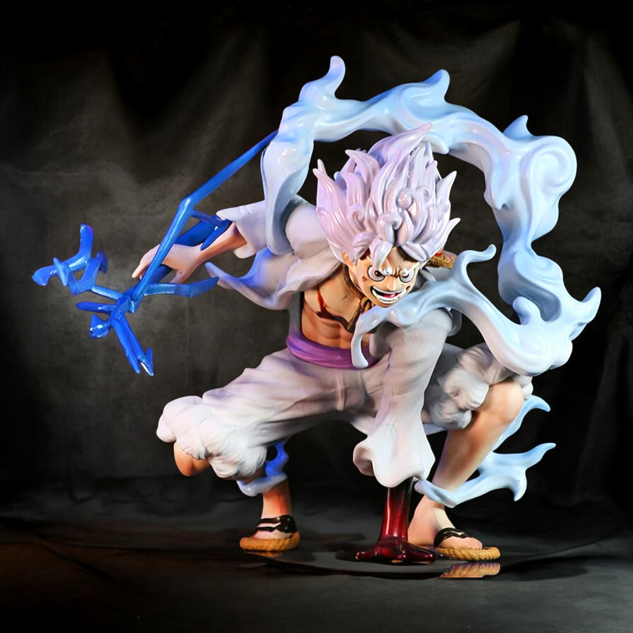 Monkey D. Luffy Gear 5 Action Figure | One Piece Anime Collectible Statue with Dynamic Energy Effects