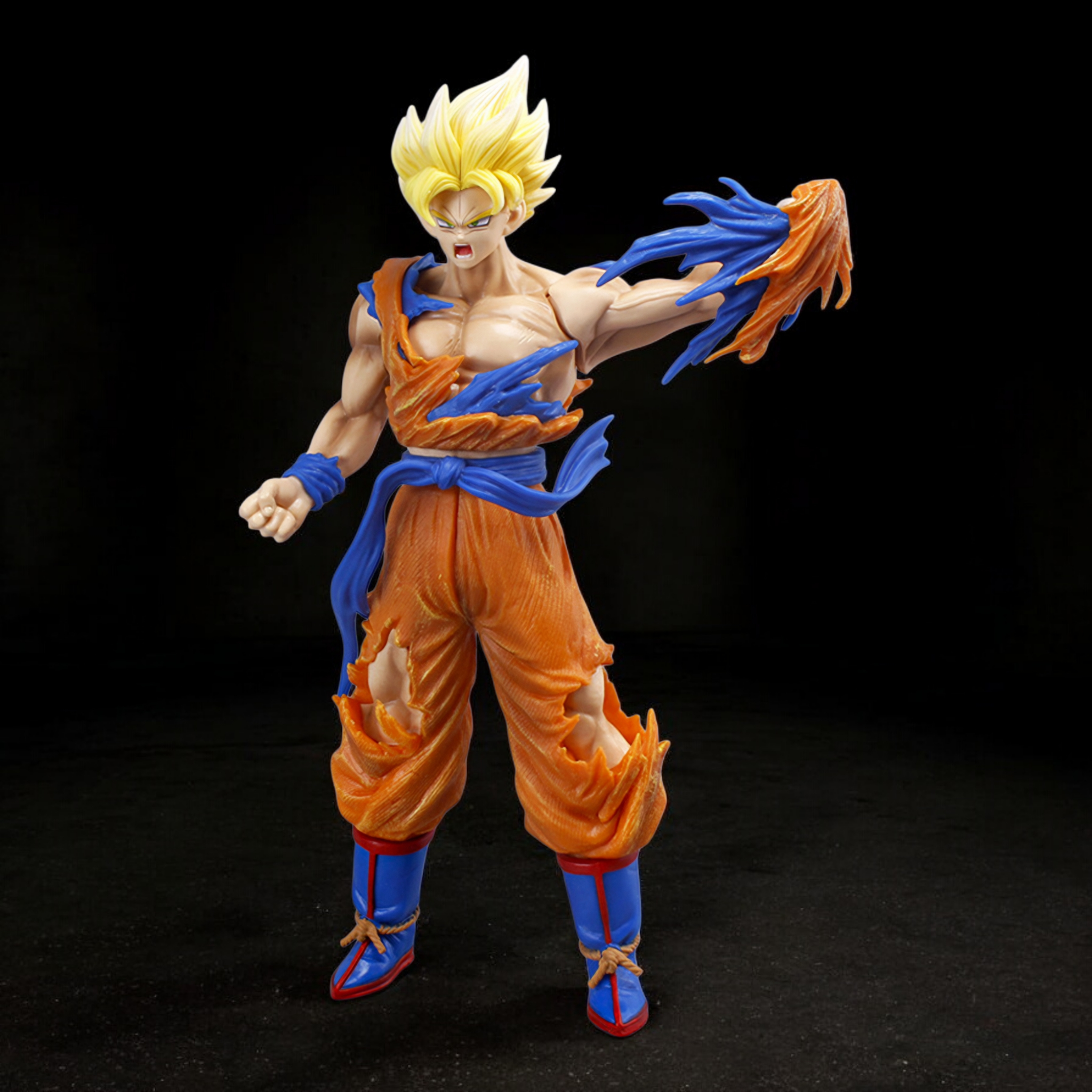 Super Saiyan Goku Action Figure | Dragon Ball Z | Battle-Damaged Power-Up Pose