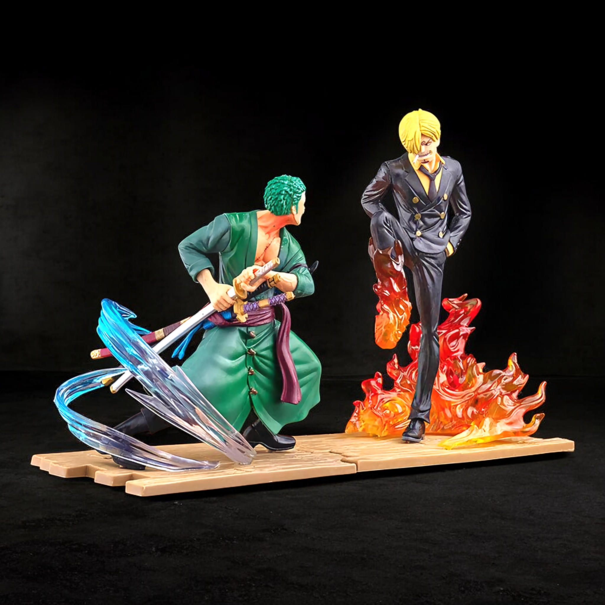 Roronoa Zoro vs Vinsmoke Sanji Rivalry Battle Set | One Piece Premium Anime Collectible