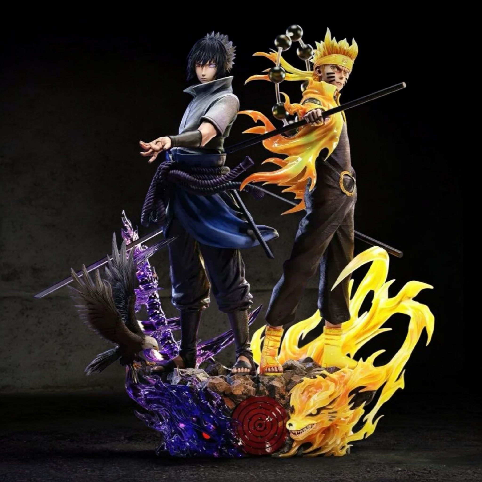 Naruto Uzumaki & Sasuke Uchiha Final Battle Duo Statue | Naruto Shippuden Premium Anime Collectible