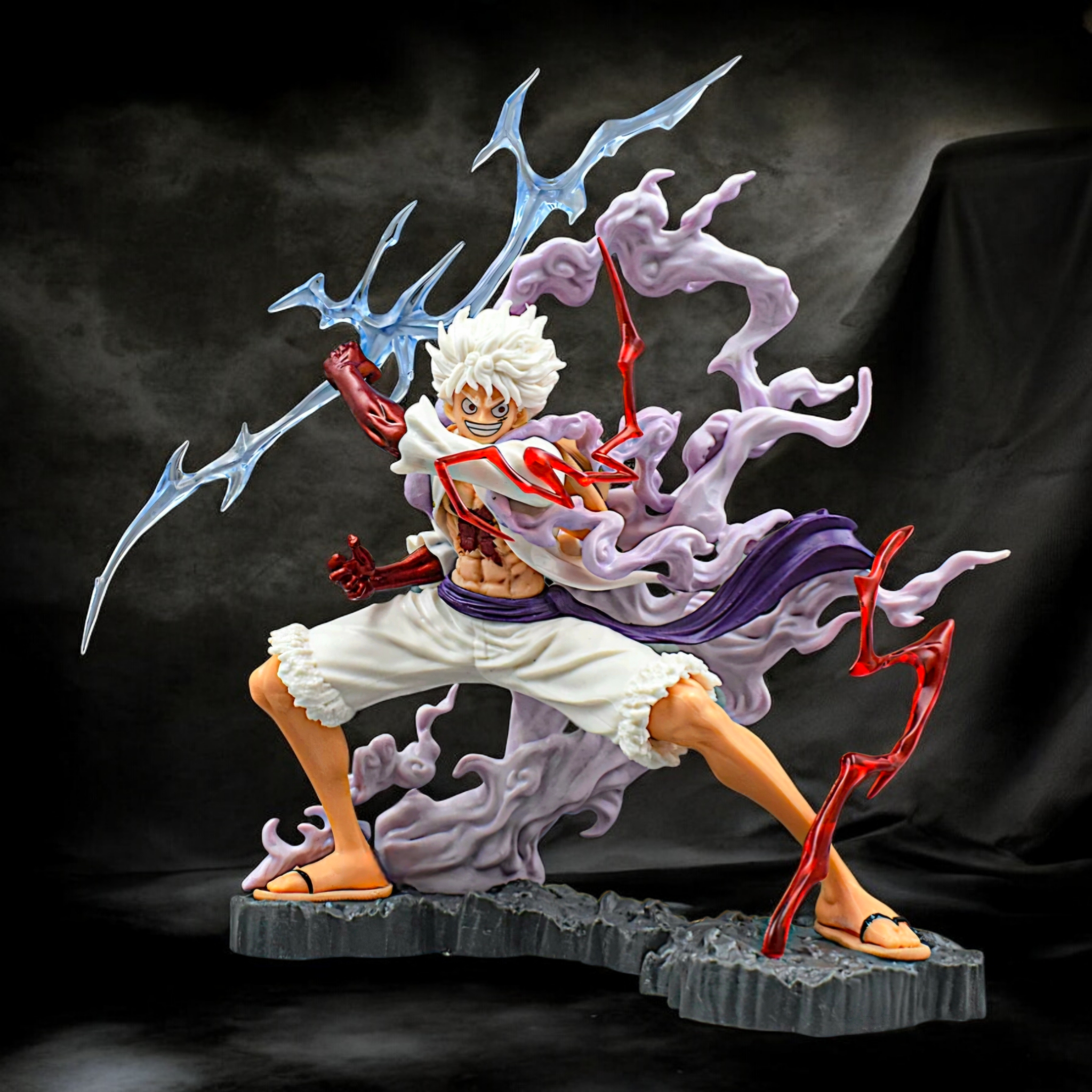 Monkey D. Luffy Gear 5 Action Figure | One Piece Anime Premium Battle Collectible Statue