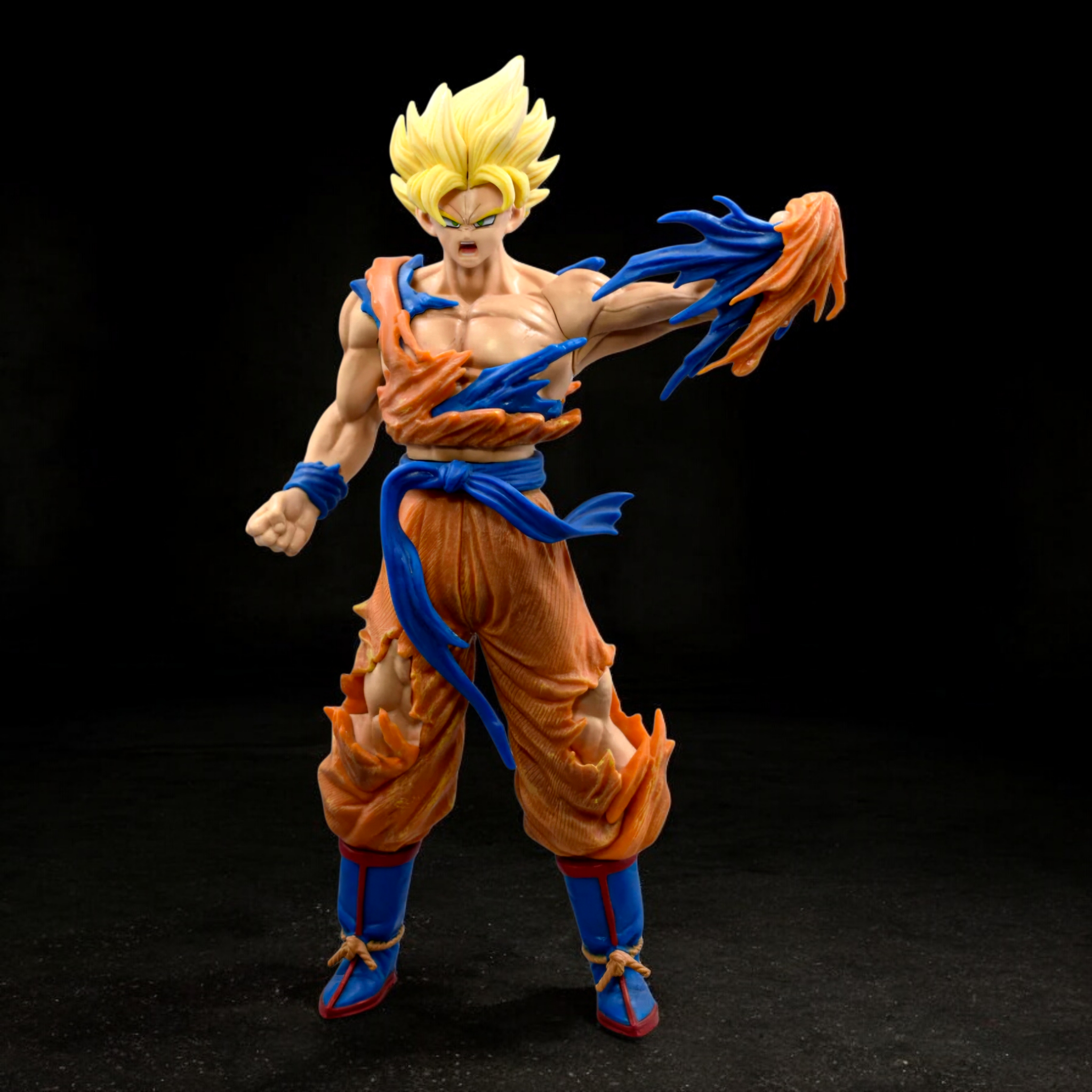 Super Saiyan Goku Action Figure | Dragon Ball Z | Battle-Damaged Power-Up Pose