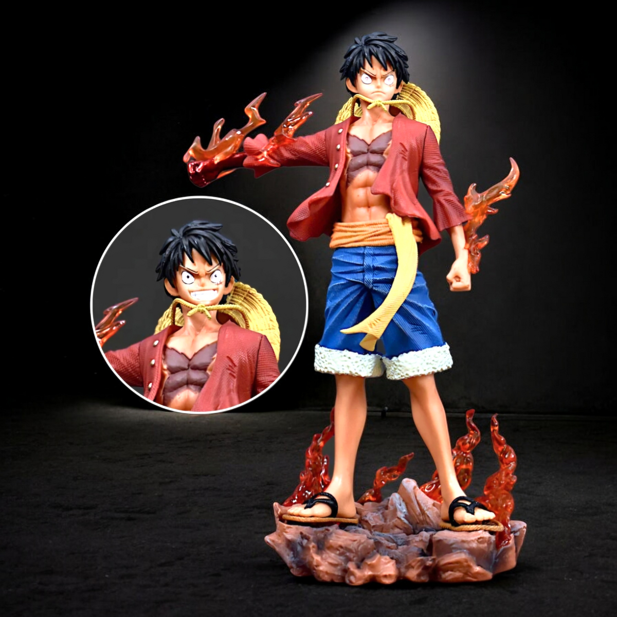 Monkey D. Luffy Fire Fist Figure | One Piece | Exchangeable Face Version
