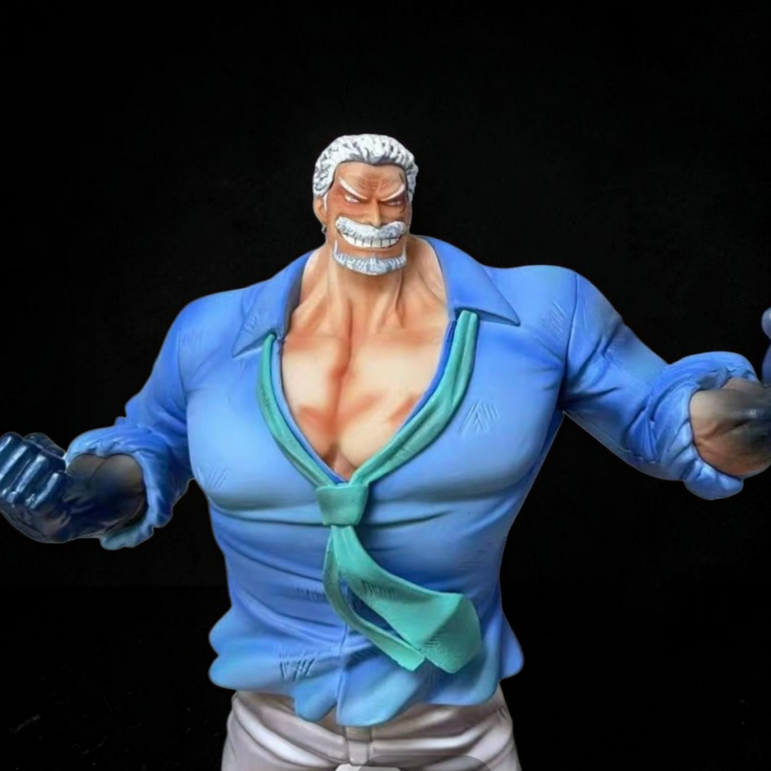 Animated character standing on a rock with a dramatic battle scene in the background