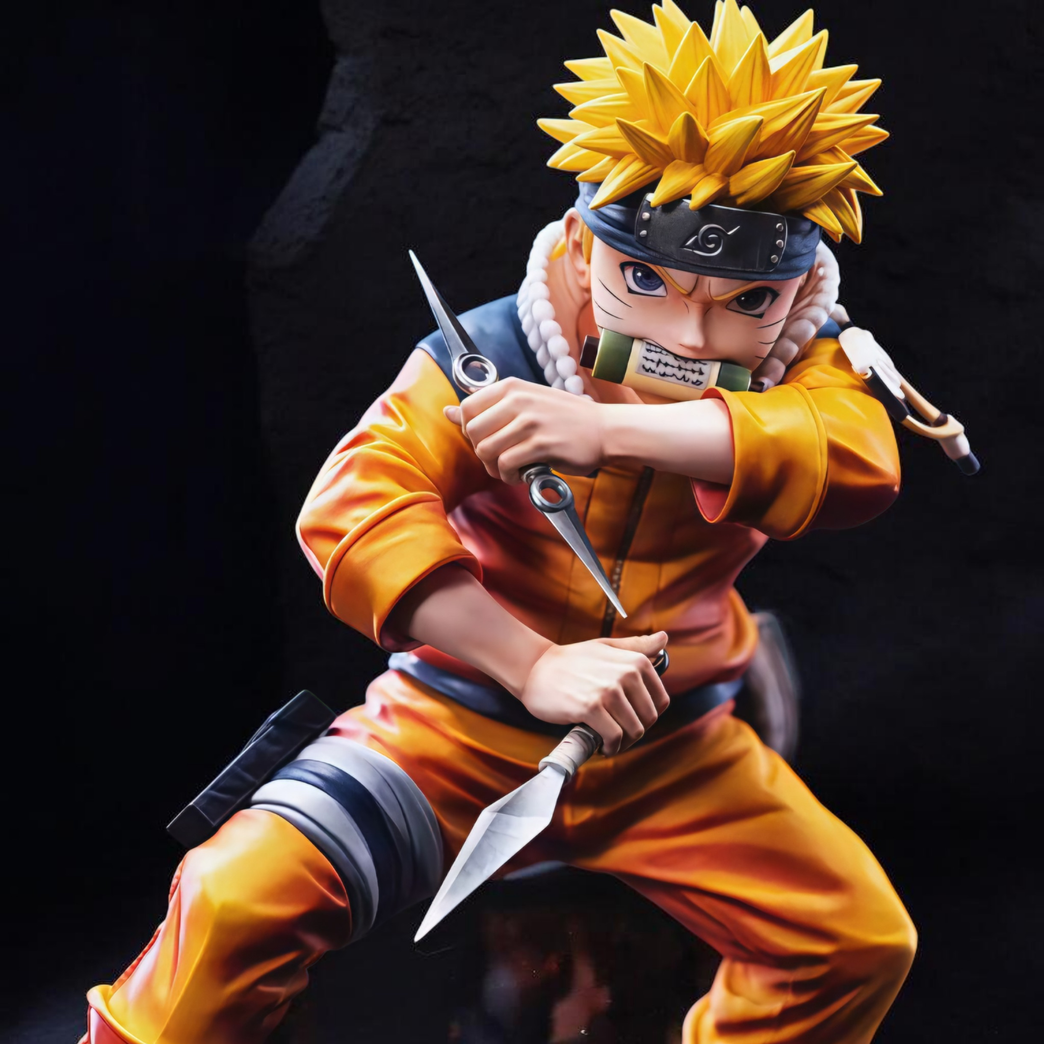 Sasuke Uchiha Cursed Mark Kunai Stance Anime Figure