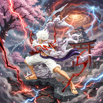 Monkey D. Luffy Gear 5 Action Figure | One Piece Anime Premium Battle Collectible Statue