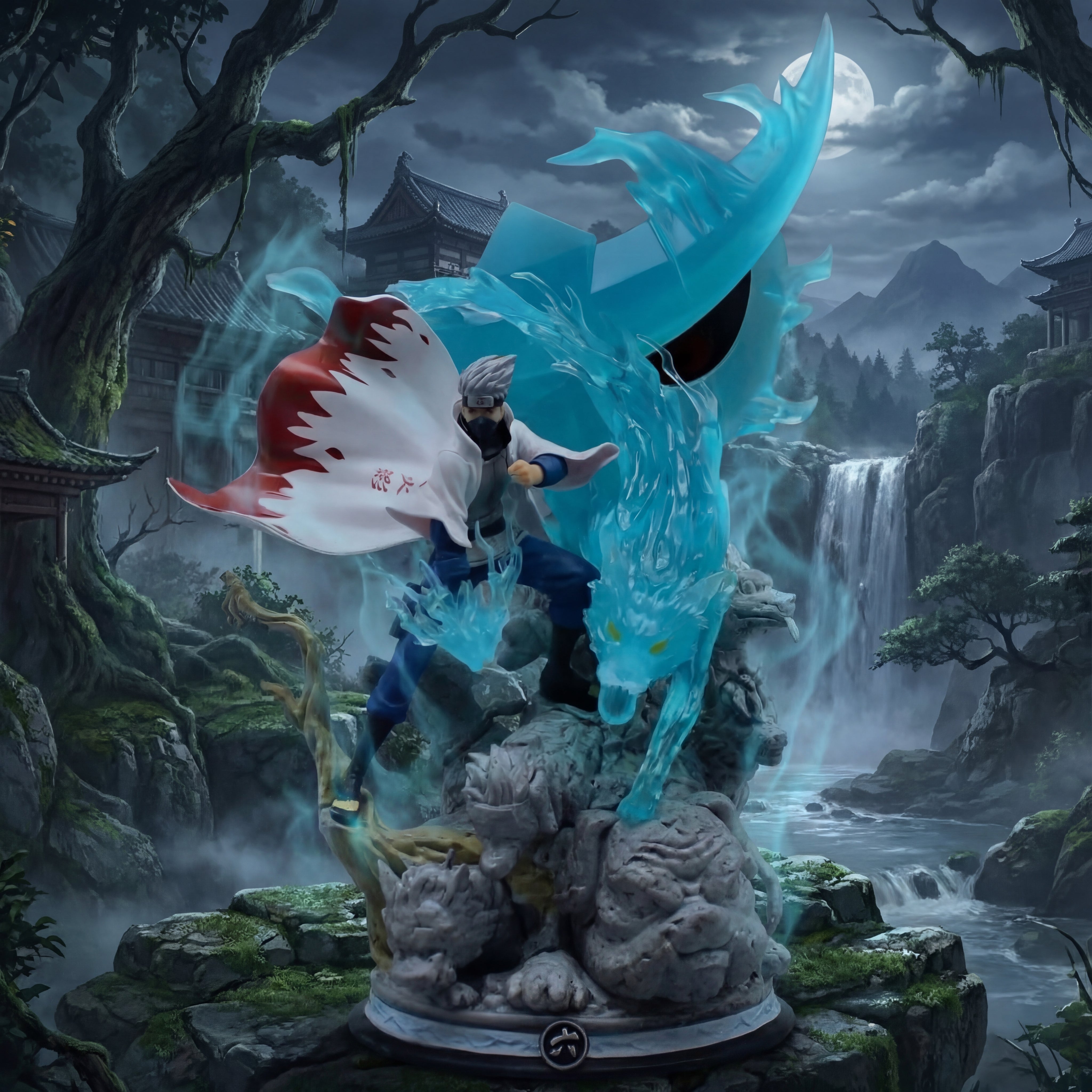 Hokage Kakashi Water Dragon Jutsu Action Figure | Naruto Shippuden Premium Anime Collectible