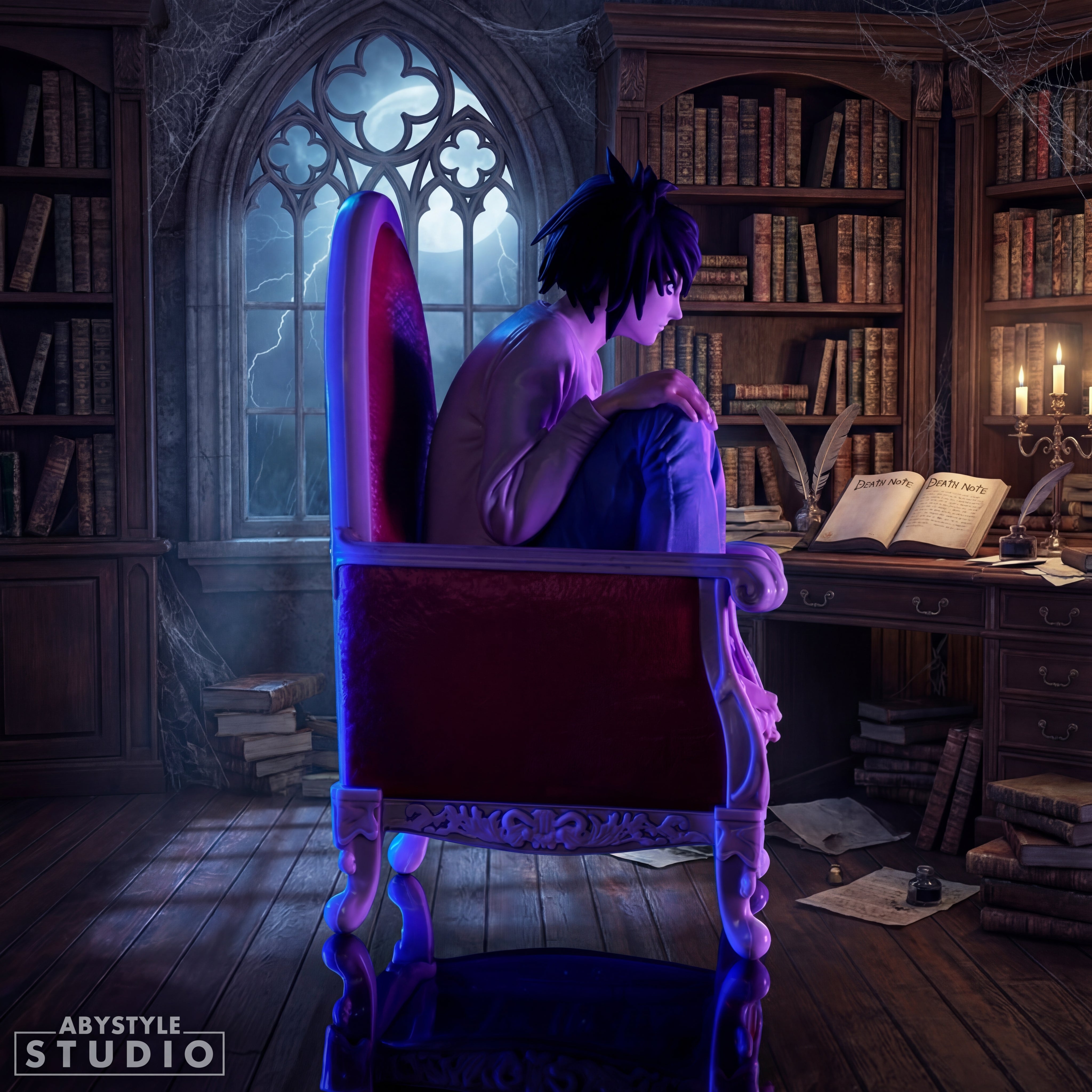 L Detective Thinking Pose Action Figure | Death Note ABYstyle Studio Original Collectible