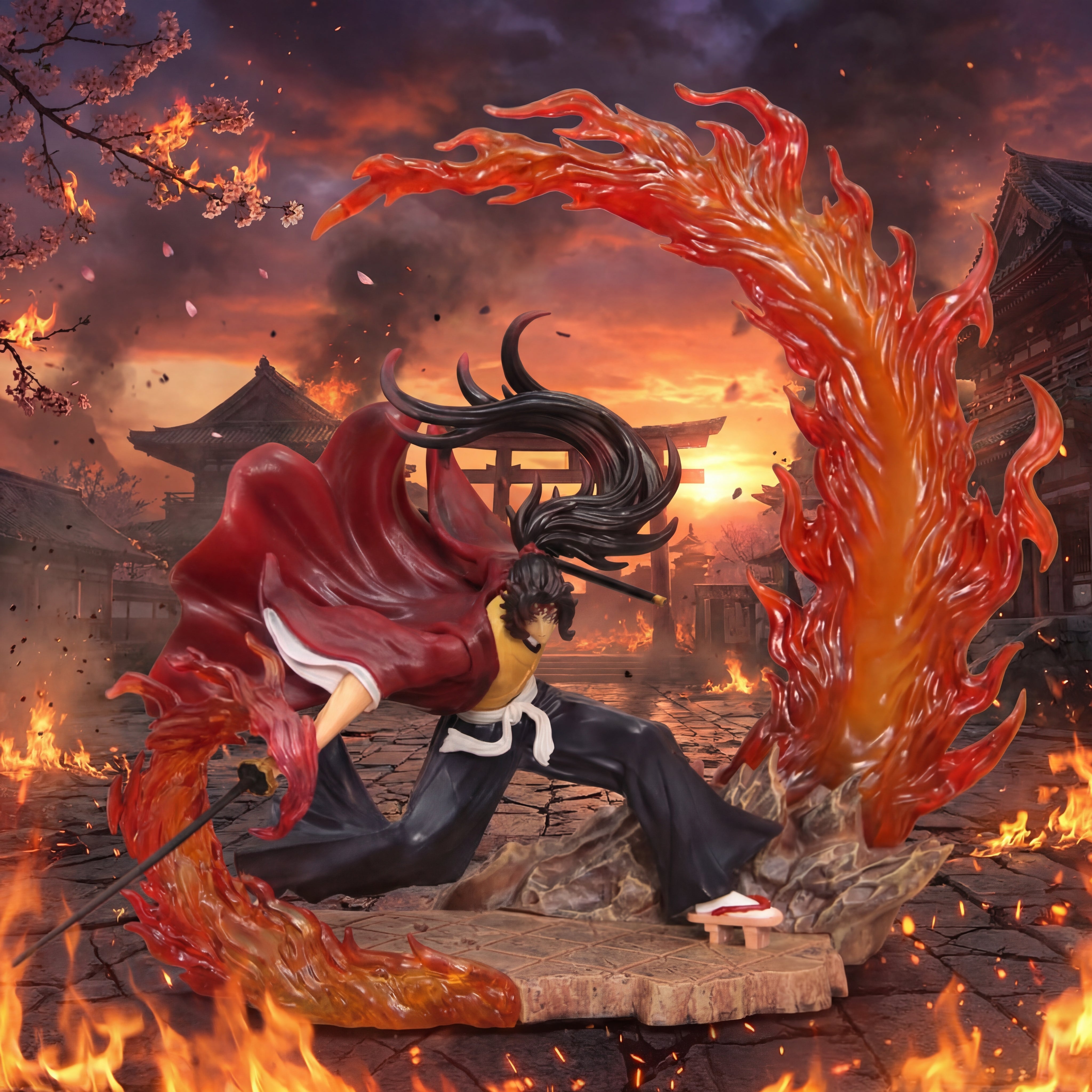 Yoriichi Tsugikuni Sun Breathing Flame Arc Statue | Demon Slayer Premium Anime Collectible