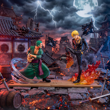 Roronoa Zoro vs Vinsmoke Sanji Rivalry Battle Set | One Piece Premium Anime Collectible