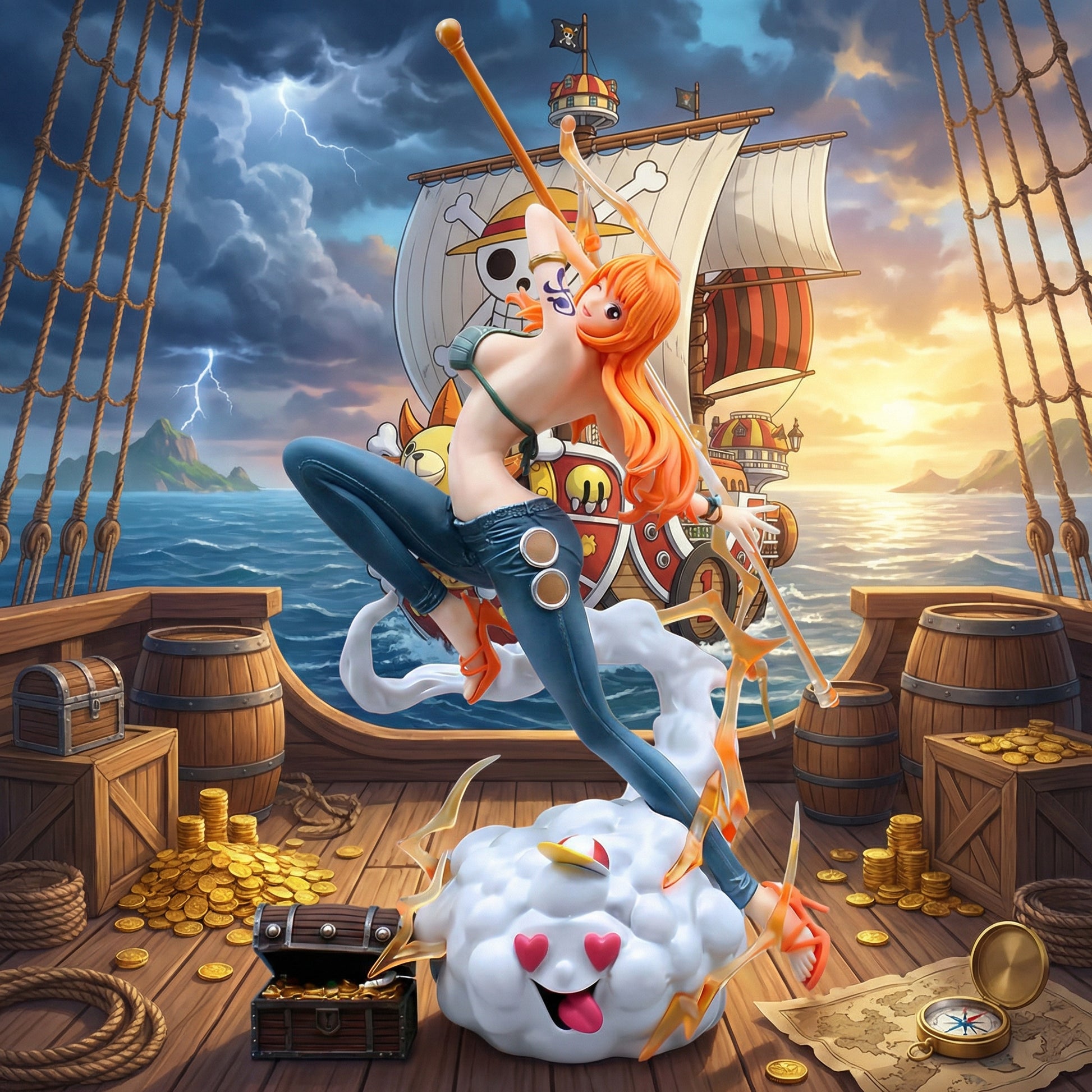 Nami “Clima-Tact” Action Figure | One Piece | Thunder Goddess Pose