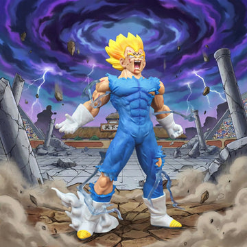 Majin Vegeta Super Saiyan Action Figure | Dragon Ball Z | Final Atonement Power-Up Pose