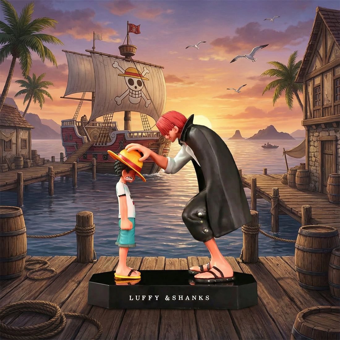 Luffy & Shanks Figure | One Piece | Iconic Straw Hat Promise Scene
