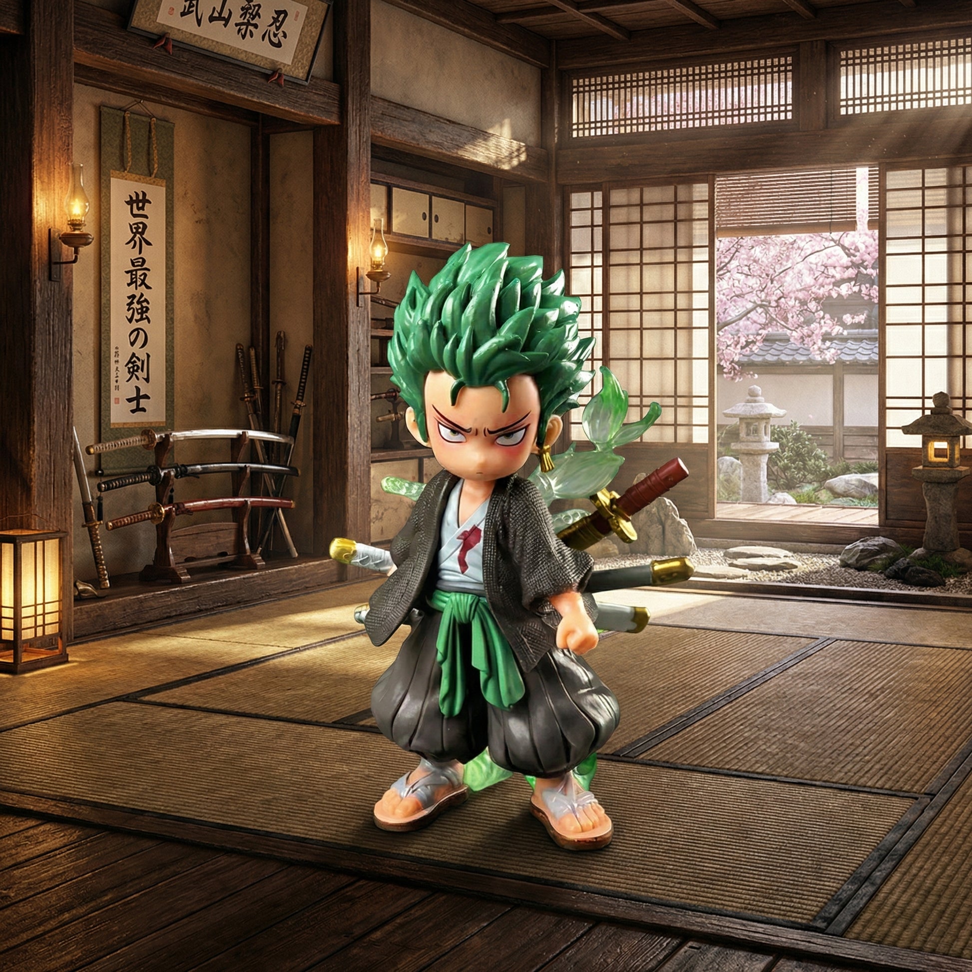 Roronoa Zoro Figure | One Piece | Chibi Samurai Style