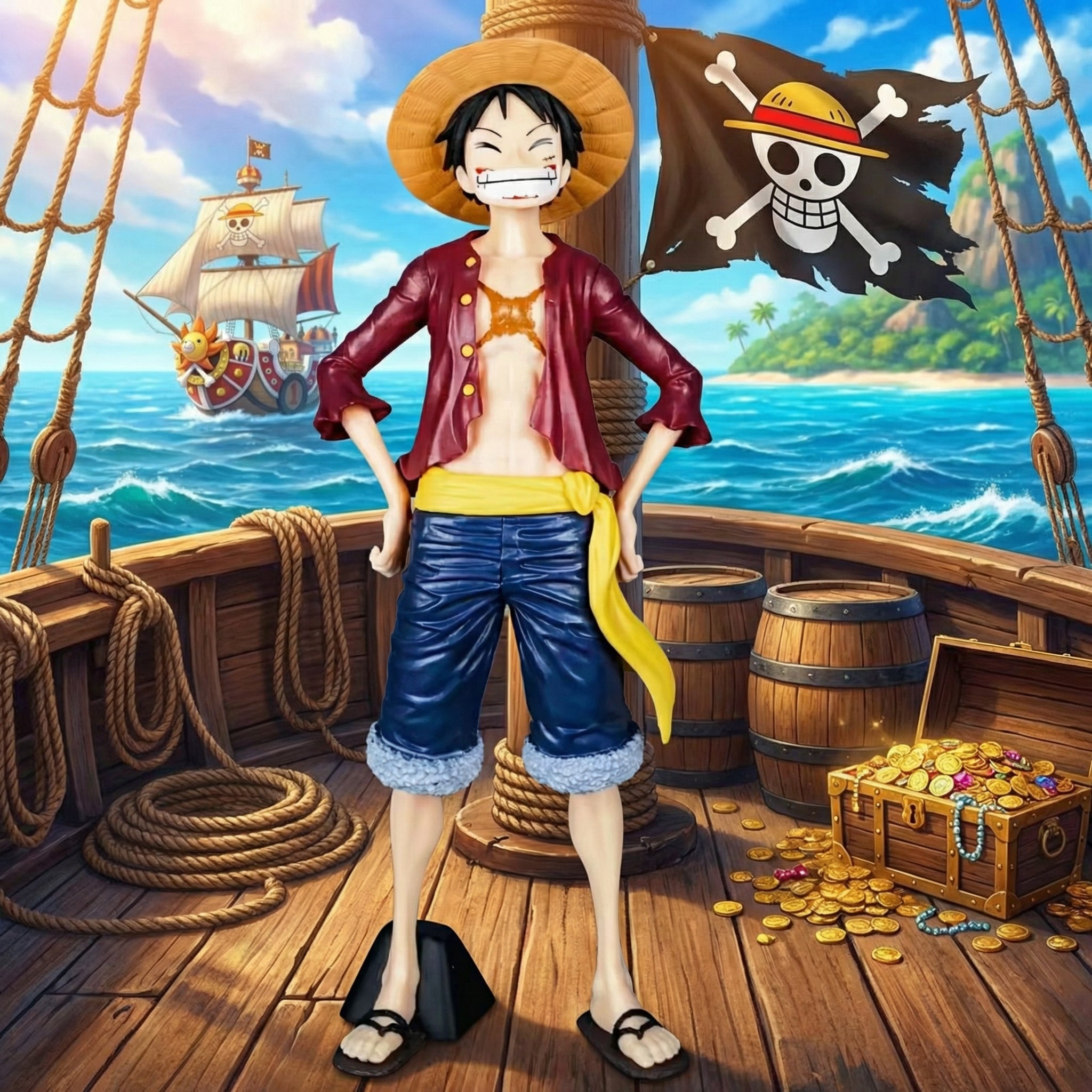 Monkey D. Luffy Action Figure | One Piece | Straw Hat Pirate Classic Pose