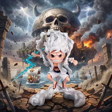 Monkey D. Luffy Gear 5 Chibi Figure | One Piece | White Awakening Form