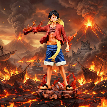 Monkey D. Luffy Fire Fist Figure | One Piece | Exchangeable Face Version