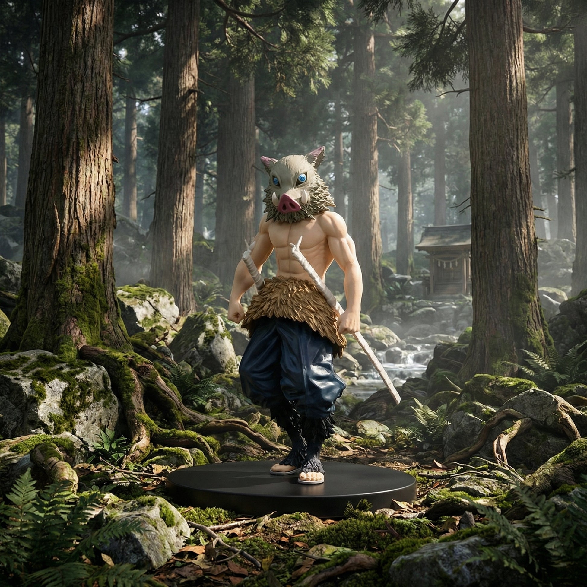 Inosuke Hashibira Figure | Beast Breathing Swordsman | Demon Slayer Anime Collectible