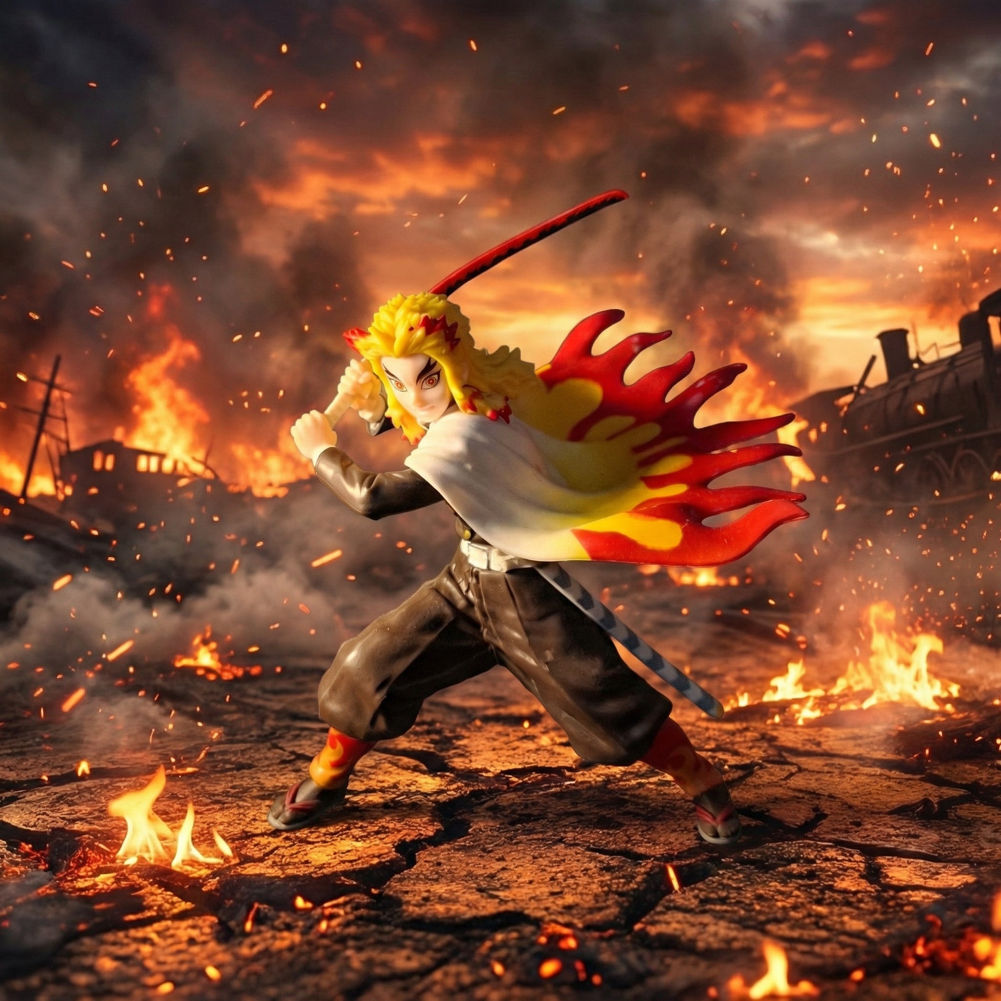 Rengoku Kyojuro Flame Hashira Premium Action Figure | Demon Slayer Anime Collectible