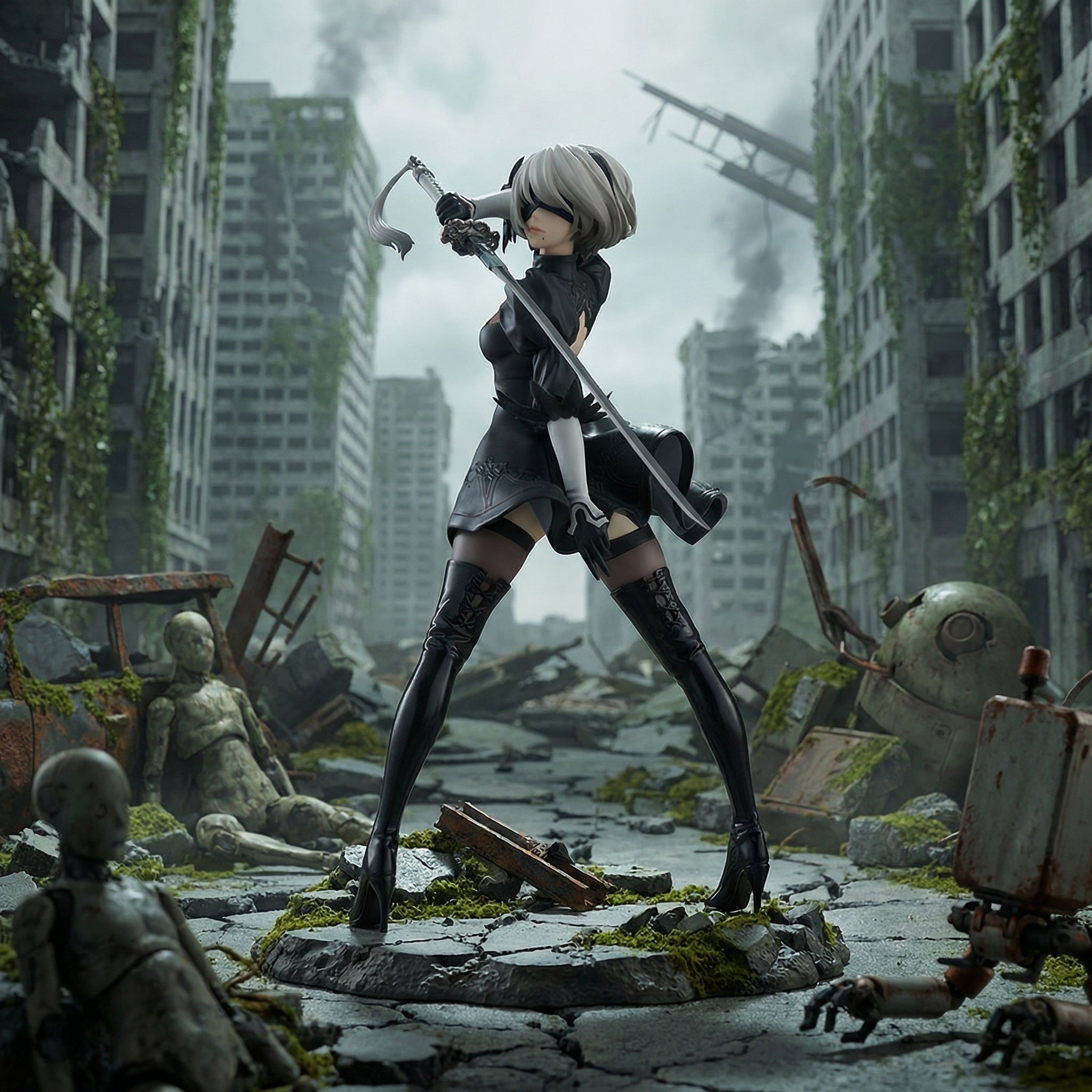 2B YoRHa No.2 Type B Battle Stance Figure | NieR:Automata Ver1.1a Collectible