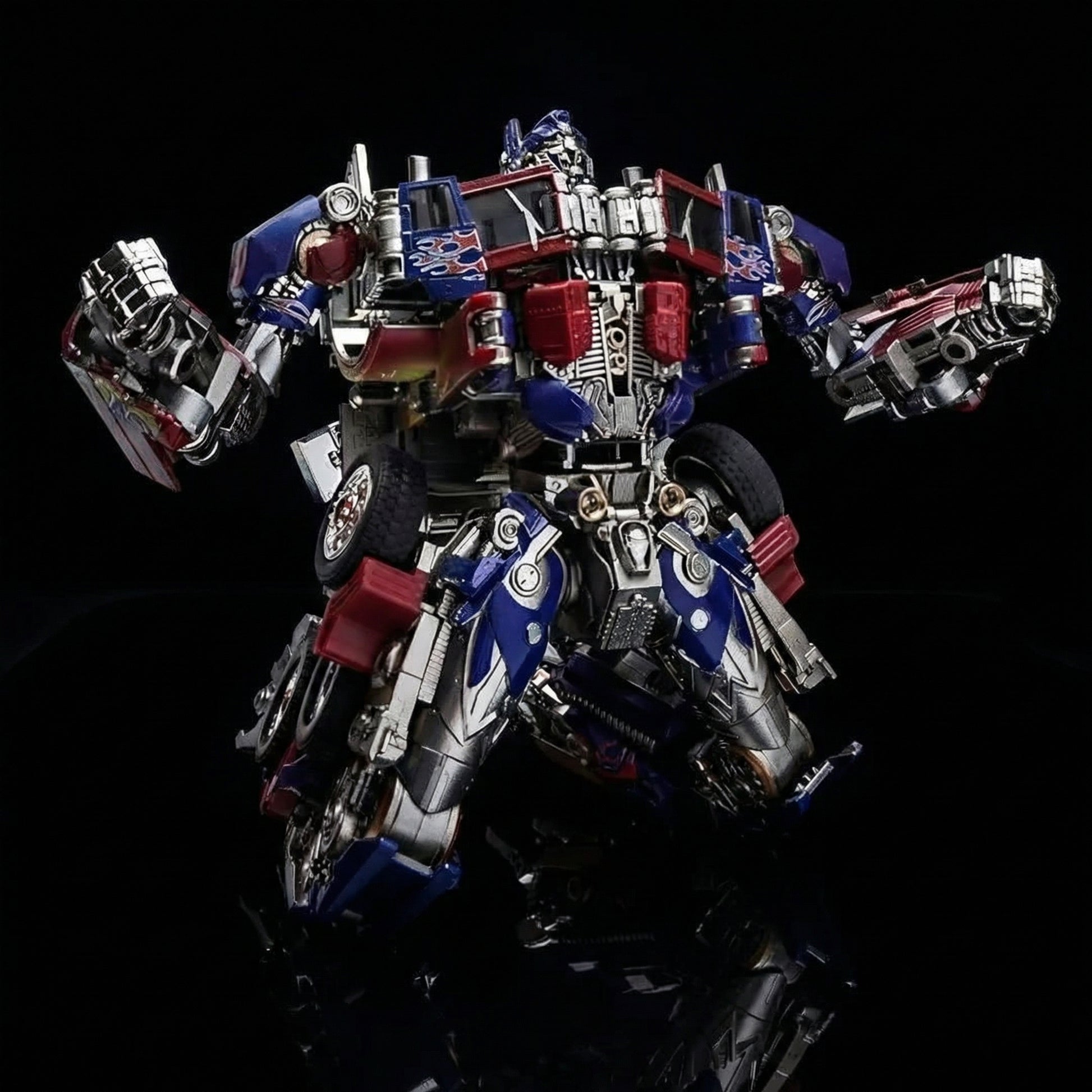 Transformers robot toy figure on a black background