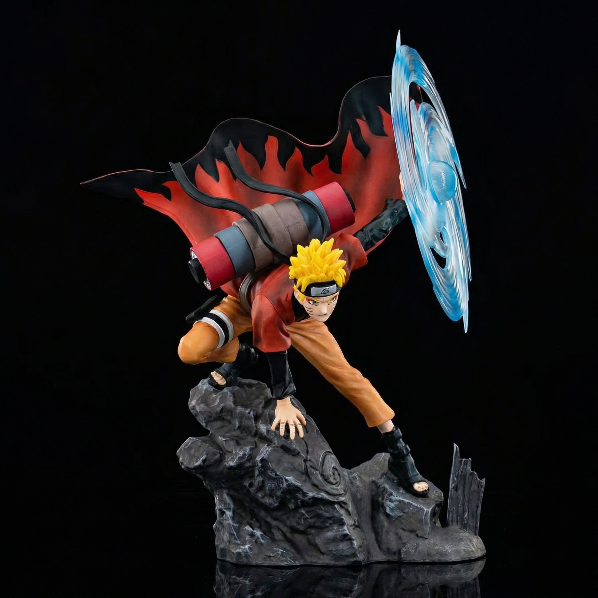 Action figure of a character from an anime on a dark background