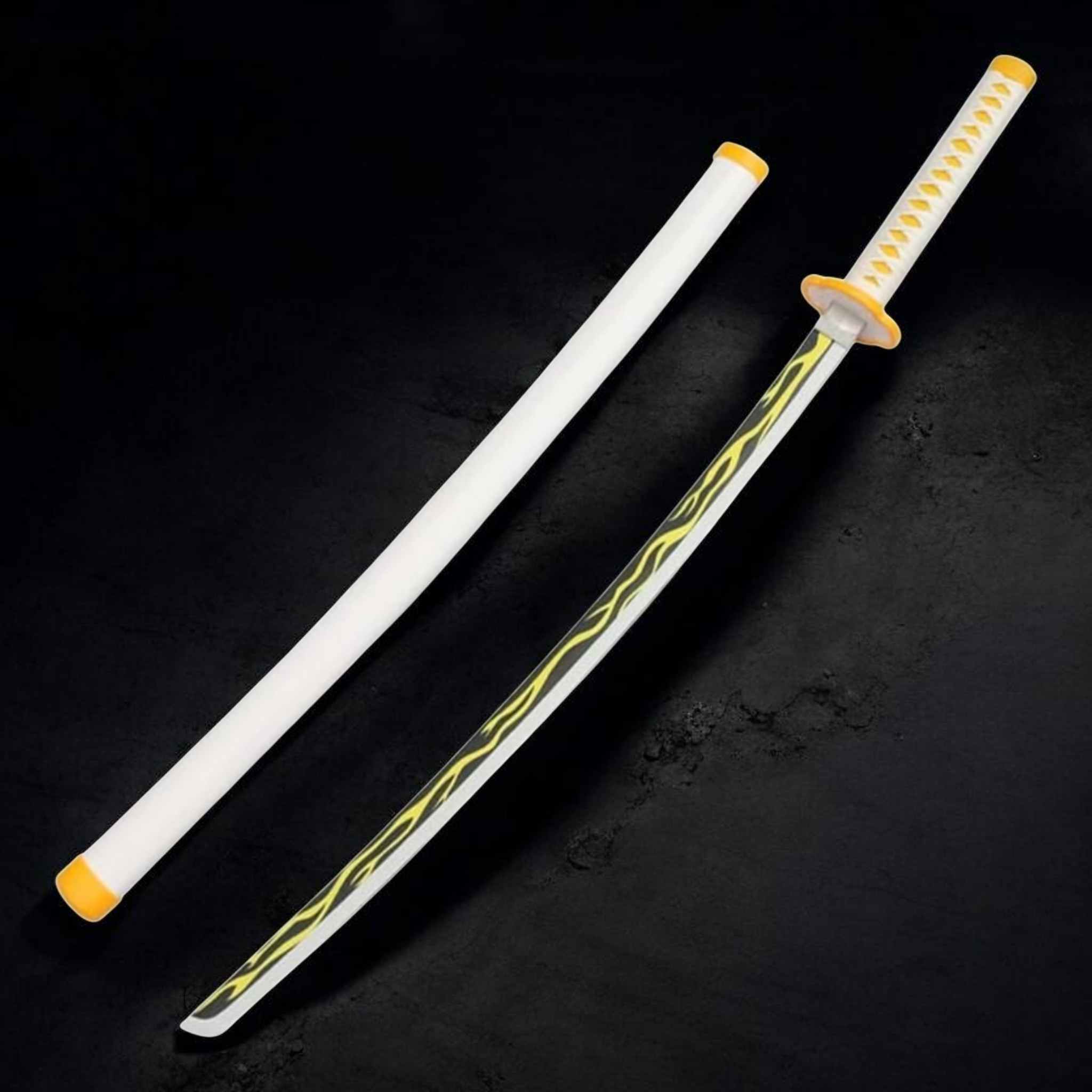 Zenitsu Agatsuma Thunder Breathing Wooden Katana | Demon Slayer Anime Sword